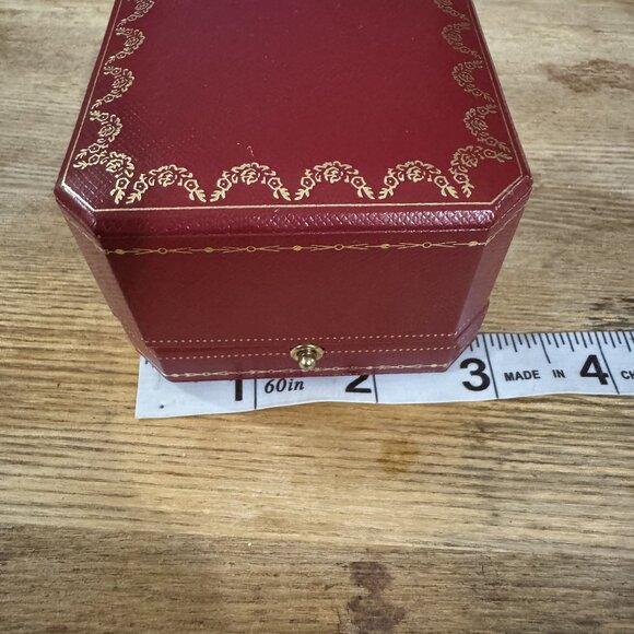 Cartier Red Box Authentic Empty Jewelry Gift Box Snap Closure Size 3x3x2 - Picture 6 of 6